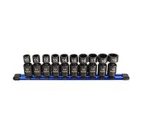 Astro Pneumatic Tool 78344 10-Piece 3/8" Drive Nano Pinless Universal Impact Sockets - Metric, Black