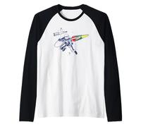 Astro Pop Space Man Retro Candy Advert Art Raglan Baseball Tee
