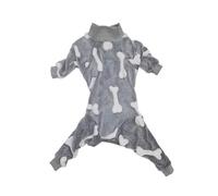 Astro Print Dog Pajamas, 4-Leg Fleece Onesie with Moon Star Bone Pattern, Warm High-Neck Jumpsuit for Cold Nights, Comfort for Small Medium Large Dogs, Cozy Indoor Winter Wear