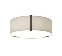 Astro Salina 2 Light 400mm Round Flush Ceiling Fitting in Putty with Opal Diffuser