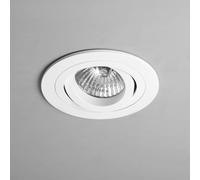 Astro Taro Round Single Light Fire Rated Adjustable Recessed Ceiling Fitting In White Finish