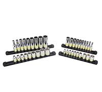Astro Tools 4138 38-Piece Hi-Vis Glowing 1/4" & 3/8" Drive Shallow & Deep 6pt. SAE Socket Set