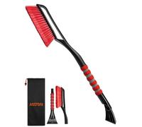 AstroAI 2-in-1 Ice Scraper 68.6cm Detachable for Car Windscreen and Snow Brush with Ergonomic Foam handle for Cars & Trucks & SUV (Red)