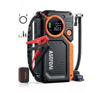 AstroAI 7000A Jump Starter Power Pack with Air Compressor, Car Battery Booster Jump Starter and 150PSI Tyre Inflator, All Petrol/12L Diesel Vehicles, LED Digital Display, Orange
