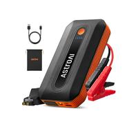 AstroAI B8 Car Battery Booster Jump Starter Power Pack for 12V Vehicles (7.0L Petrol / 5.5L Diesel) and Motorcycles, Car Jump Starter Power Bank, Includes LED Light & Full Accessories, Orange