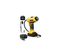 AstroAI Cordless Tire Inflator & Air Compressor, 12V DC + 20V Battery Dual Power, 160 PSI, Digital Gauge, Auto Shut-Off, Portable Handheld Pump