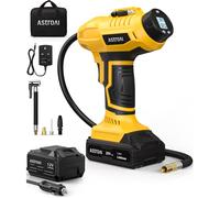 AstroAI Cordless Tyre Inflator Air Compressor,20V Rechargeable Battery Powered 160PSI Portable Handheld Pump with 12V Power Adapter