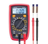 AstroAI Digital Multimeter Voltmeter Ohmmeter Ammeter Multi Circuit Tester Meter with Backlit LCD Electronic Test Meter Measures Voltage, Current, Resistance; Tests Continuity, Diode（Black）