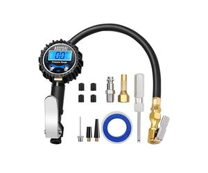AstroAI Digital Tyre Inflator with Pressure Gauge, 0.1 Display Resolution 250 PSI Air Chuck and Compressor Accessories Heavy Duty with Rubber Hose and Quick Connect Coupler