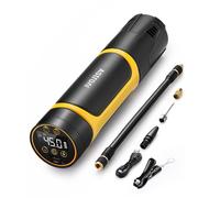AstroAI Electric Bike Pump Presta Valve And Schrader 150 PSI, Cordless Tyre Inflator Air Compressor, Portable Car Tyre Pump with Rechargeable Battery, Air Pump for Bike, Motorbike, Car, Ball