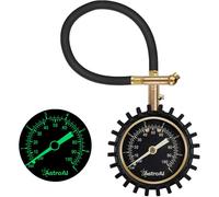 AstroAI Heavy Duty Tyre Pressure Gauge, 100 PSI Certified ANSI B40.1 Accurate with Large 2" Easy Read Glow Dial, Durable Rubber Hose and Solid Brass