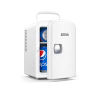 AstroAI Mini Fridge, 4Liter / 6Can AC/DC Portable Thermoelectric Cooler & Warmer for Skincare, Beverage, Food, Home, Office and Car, ETL Listed - White