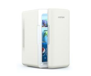 AstroAI Mini Fridge 6 Litre / 8 Can | Cooler and Warmer | AC/DC | Small Fridge for Bedrooms, Car, Drinks, Beauty, Skincare, Travel (Beige)