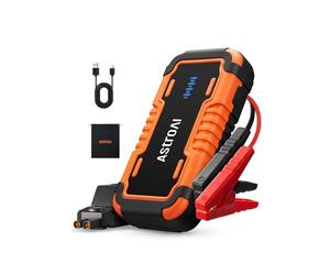 AstroAI P12 Jump Starter Power Pack 6000A, Portable Car Battery Booster Jump Starter Power Bank for 12V Cars (All Petrol / 12L Diesel), Motorbikes, Includes LED Flashlight, Orange