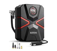 AstroAI Tyre Inflator Air Compressor 12V DC, Car Accessories Digital Tyre Pump 150 PSI, Preset Tyre Pressure & Auto Shutoff, Electric Tyre Pumps for Cars Motorcycles Bikes (Black&Red）
