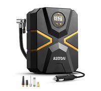 AstroAI Tyre Inflator Air Compressor 12V DC, Car Accessories Digital Tyre Pump 150 PSI, Preset Tyre Pressure & Auto Shutoff, Electric tyre Pumps for Cars Motorcycles Bikes (Black&Yellow)
