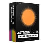 Astrobrights Mega Collection 320 Sheets, 65 lb/176 GSM, Joyful" 5-Color Assorted Cardstock, 8 ½ x 11 (91631)