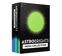 Astrobrights Mega Collection, Colored Cardstock,Frosty 5-Color Assortment, 320 Sheets, 65 lb/176 GSM, 8.5" x 11" (91689)