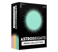 Astrobrights Mega Collection, Colored Paper, Punchy Pastel Assortment, Expanded 6-Colors, 624 Sheets, 24 lb/89 GSM, 8.5" x 11" - More Colors, More Sheets! (91649)