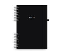 Astrobrights Twin Wire Journal, Hardcover, Black Matte, 6.5" x 8.5", Bright Colored Pages, 180 Ruled Sheets (92089)