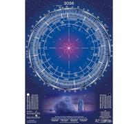 Astrocal Moon Wall Calendar A2 Lunar Phase Poster 2026, Moon Mandala, UK