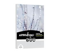 Astrodesigns Cardstock, White Silver Metallic, 8.5" x 11", 65 lb., Thick & Durable Paper, 50 Sheets, Perfect for DIY Projects, Card Making, Scrapbooking & Invitations (98720-02)