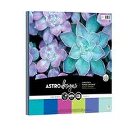 Astrodesigns Crafting Cardstock, 12" x 12", 65 lb/176 gsm, Flora 6-Color Assortment, 84 Sheets (91783)