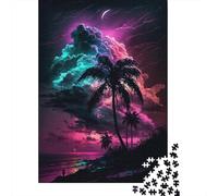 AstroIsland with Tropical Clouds Puzzle Rectangular Paper Board Paper Rectangular Jigsaw Puzzle for Adult Children 1000pcs (38x26cm)