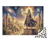 Astrologer Pharaoh 1000 Piece Jigsaw Puzzle,Educational Toy,Adults & Kids 14+,Home Wall Decor Egypt,Whimsical Challenge,Premium Cardboard,Great Gifts,Stress Relief 52x38cm