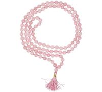 ™ Astrological 108+1 Rose Quartz Mala Gulabi Sphatik Mala Original 8Mm For Japa And Unisex Wearing-B0758GW9MRNAMZ