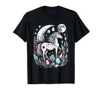 Astrological Art Celestial Witchy Aesthetic Crystals Unicorn T-Shirt