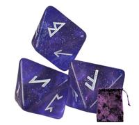 Astrological Dice, Runic Dice Set | 8 Sided Astrological Dice for Prediction,Runic Resin Polyhedral Dice Set with Drawstring Bag, Game Dice for Divination Table Party