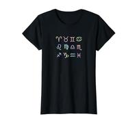 Astrological Glyphs in Order Zodiac Pastel Rainbow Value Graphic T-Shirt, Women, Black, M