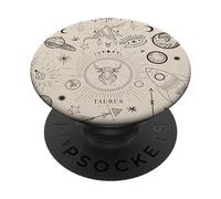 Astrological Planets Celestial Zodiac Sign Aesthetic Taurus PopSockets Adhesive PopGrip