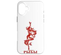 Astrological Russia Sign Pisces Birthday Cyrillic Russian Case for iPhone 16 Plus