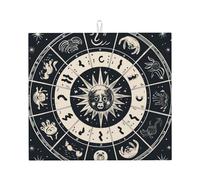 Astrological Sign Drying Kitchen Mat Dish Mat Kitchen Absorbent Dishes Rack Pad for Coffee Maker Pots Utensils 46X61Cm