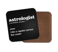 Astrologist Square Coaster - Astrology Science Fan Dictionary Regular But Cooler Definition Funny Joke Hobby Men Women Kitchen Drink #82631
