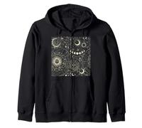 Astrology Astronomy Zodiac Signs and Eclipse Design Zip Hoodie