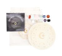 Astrology Crystal Grid with 12 Zodiac-Inspired Placements - Includes 12 Crystals, Wooden Grid, Instruction Booklet, and Matching Bag - Astrological Wonders Collection by Something Different