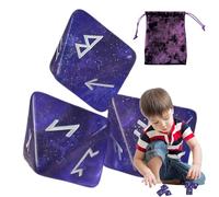 Astrology Dice, Runes Dice Set, 8 Sided Astrology Learning Prediction Dice for Adults, Polyhedral Runic Dice with Drawstring Bag for Divination Board Games