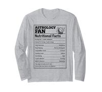 Astrology Fan Nutritional Facts Zodiac Sign Horoscope Long Sleeve T-Shirt
