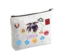 Astrology Gifts Constellation Makeup Bag Zodiac Sign Birthday Gifts Cosmetic Bag Horoscope Gifts Star Sign Gifts Bag (Libra Bag)