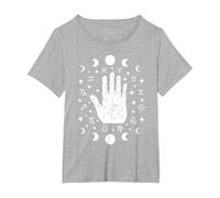 Astrology Hand - Gothic Witch Witchcraft Occult Pagan T-Shirt, Women's Plus, Heather Grey, 6X