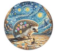 Astrology Hedgehog 1000 Piece Jigsaw Magic Fantasy Circular Jigsaw for Adults And Kids Colorful Unique Challenge Games Scene Creative 1000pcs (67.5x67.5cm)