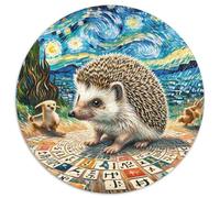 Astrology Hedgehog 1000 Piece Jigsaw Magic Fantasy Round Jigsaw for Adults And Kids Cool Unique Challenge Games Scene Creative 1000pcs (67.5x67.5cm)