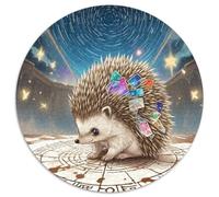 Astrology Hedgehog 1000 Piece Jigsaw Magic Fantasy Round Puzzle for Adults And Kids Colorful Unique Challenge Games Scene Creative 1000pcs (67.5x67.5cm)