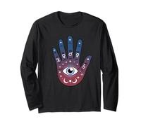 Astrology Palm Eye Symbols Cosmic Magic Spiritual Star Map Long Sleeve T-Shirt