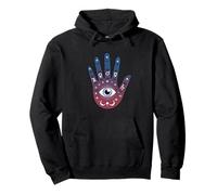 Astrology Palm Eye Symbols Cosmic Magic Spiritual Star Map Pullover Hoodie