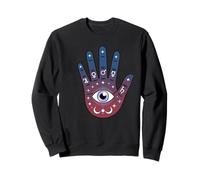 Astrology Palm Eye Symbols Cosmic Magic Spiritual Star Map Sweatshirt