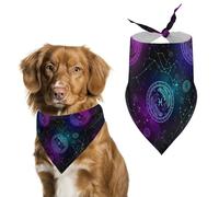 Astrology Pisces Constellation Pet Bib Adjustable Pet Scarf Washable Triangle Scarf For Summer Party Pets
